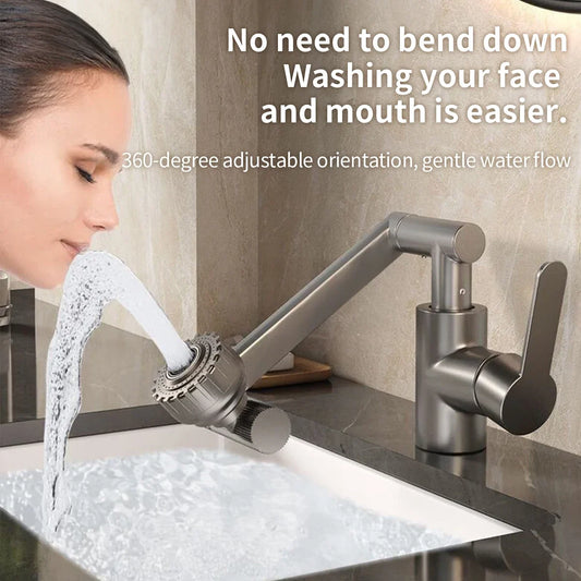 1080 Degree Swivel Kitchen Basin Sink Faucet Household Kitchen Bathroom Faucet Multi-function Flexible Booster Universal Taps