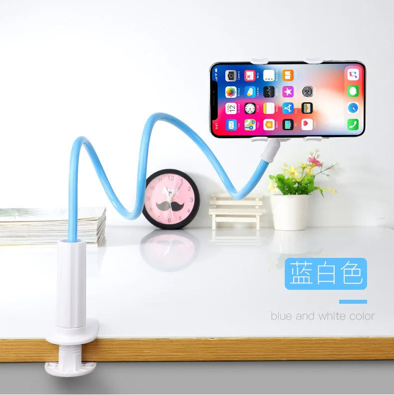 Lazy Bedside DesktopMobile Phone Clamp Bracket Flexible Long Arm Gooseneck Lazy Person Bracket With Handle Overhead Live Bracket