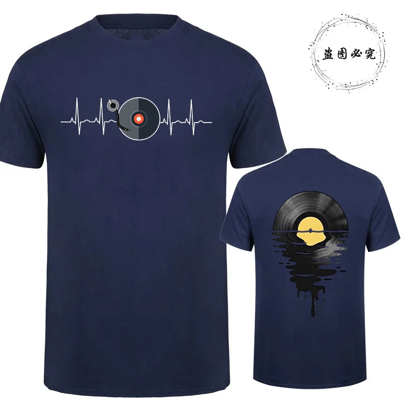 Phonograph Record Graphic Y2k Tops Fashion Music Lover Tee Shirts for Men Women DJ Music Gifts Funny T-Shirt for Men Clothing