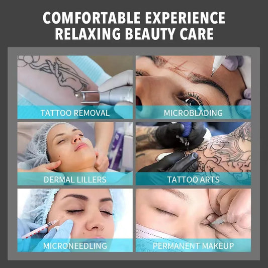 1.2OZ Blue Gel Tattoo Gel Sustain During Permanent Makeup Microblading Eyebrow Lips Care Gel Tattoo Supplies