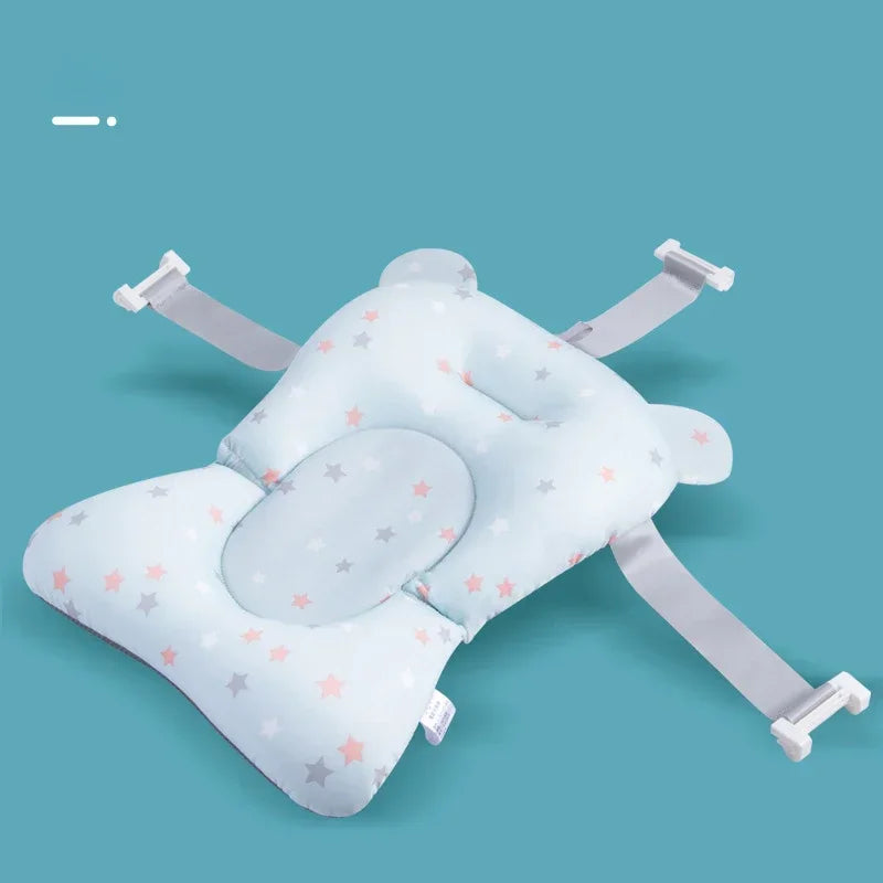 Newborn Bathtub Pillow Infant Anti-Slip Soft Comfort Body Cushion Baby Bath Seat Support Mat Foldable Bath Tub Pad & Chair