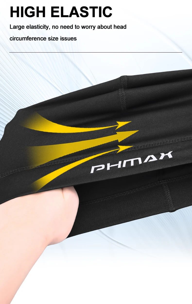 PHMAX High Quality Dark Headwear Bandana Cycling Sports Cold Cap Running Absorbent Breathable Hat Cycling Cap Thin Summer