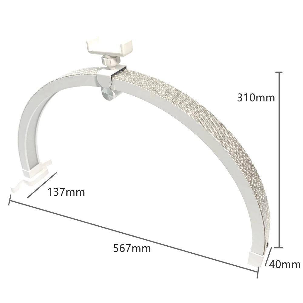 Half Moon Nail Table Lamp 56cm Foldable LED Crescent Manicure Desktop Light Arch Beauty Salon Fill Lighting