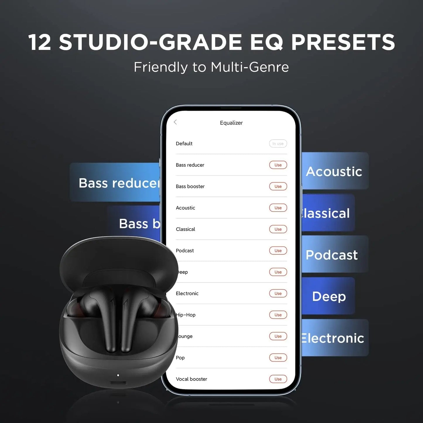 1MORE Aero Ear buds Noise Cancellation Bluetooth 5.2 flash-sale Clear Calls 28h Playtime Wireless Charging headset electronic