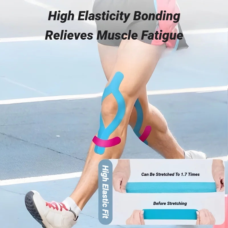 5CMX5M Athletic Elastoplast Injury Sports Tape Muscle Recovery Patch Lift Chest Anti Sagging Knee Elbow Stretch Fitness Brace