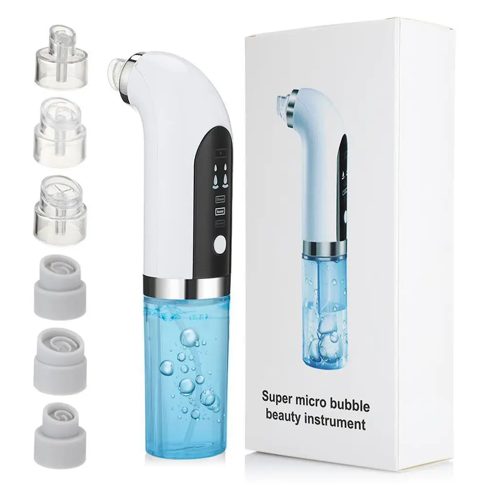 Electric Blackhead Vacuum Cleaner 6 Interchangeable Suction Tips Handheld ABS Blackhead Remover Pore Vacuum for Women for Home