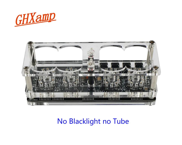 GHXAMP IN-12 Glow Tube 4-digit Clock Colorful LED Backlight DS3231 Nixie Clock IN-12B DC5V USB Electronic DIY