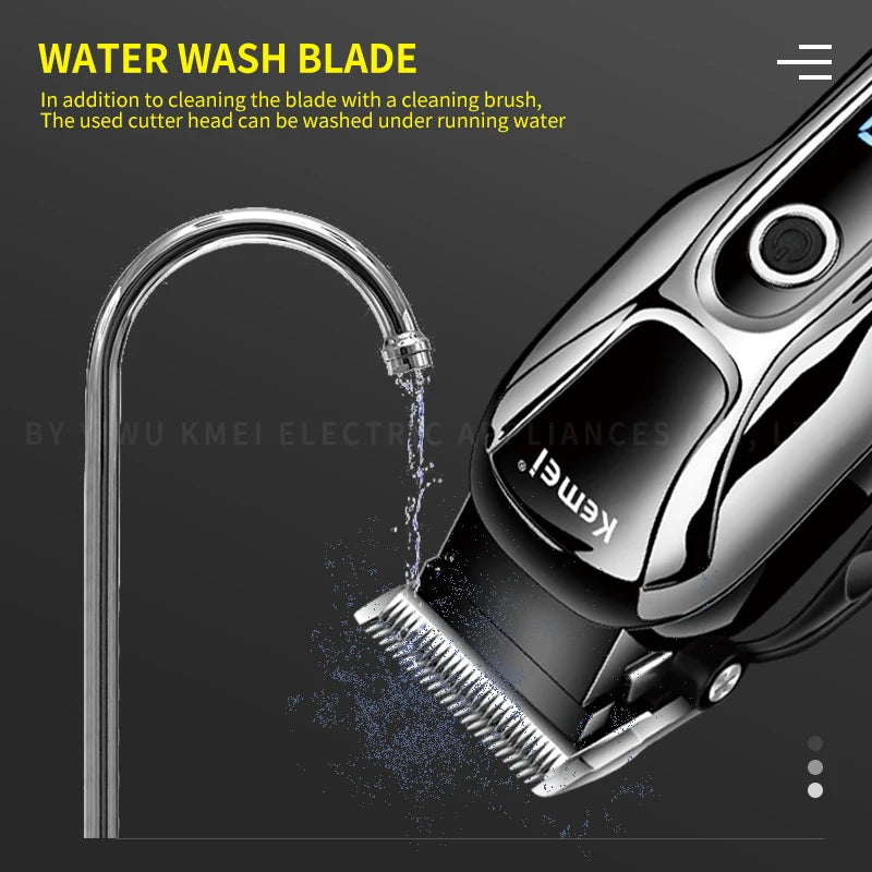 Kemei Barber Hair Clipper Professional Hair Trimmer For Men Electric Man Beard Hair Cutting Machine Haircut Cordless
