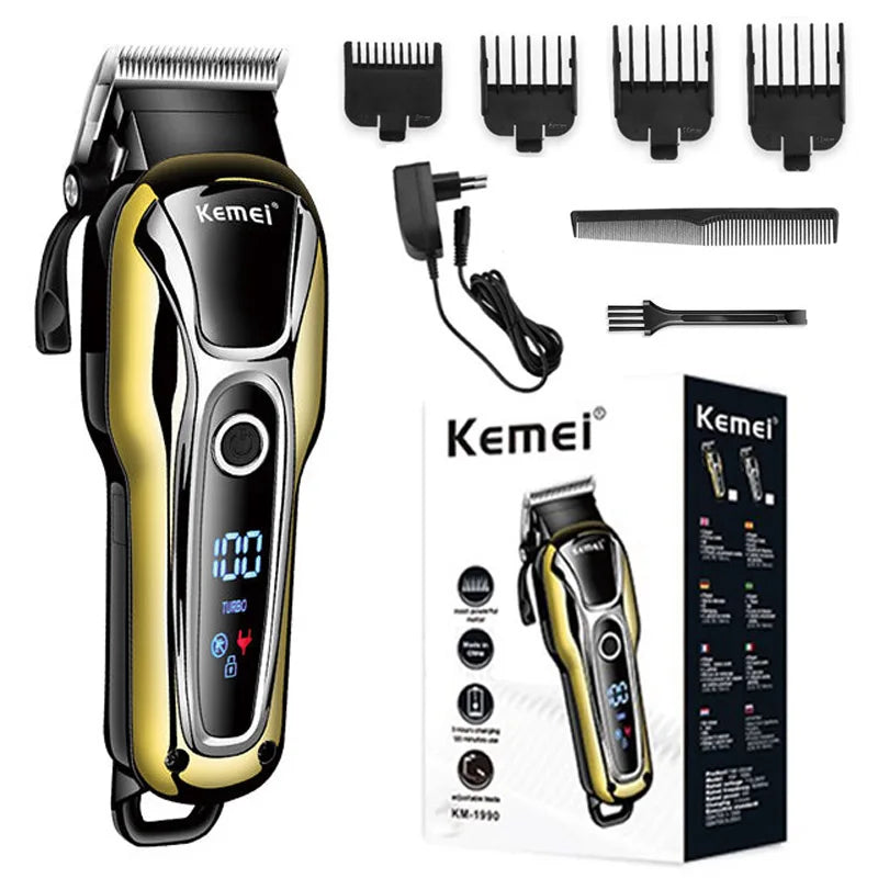 Kemei Barber Hair Clipper Professional Hair Trimmer For Men Electric Man Beard Hair Cutting Machine Haircut Cordless