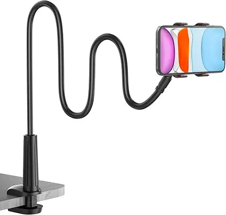Lazy Bedside DesktopMobile Phone Clamp Bracket Flexible Long Arm Gooseneck Lazy Person Bracket With Handle Overhead Live Bracket