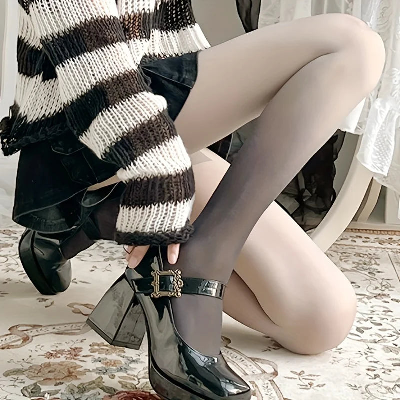 Summer Slim Fit Footed thin Pantyhose Women contrast color Lolita Stockings amp Hosiery Gradient Colour Sexy Stylish Cute tights