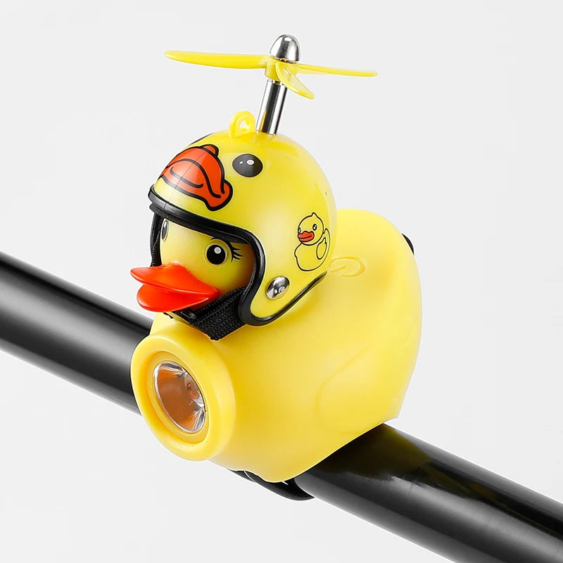 Kids Bike Light Night Riding Little Yellow Duck Children's Bell Horn Flashlight Bicycle Headlight for Cycling Bicycle Front Lamp