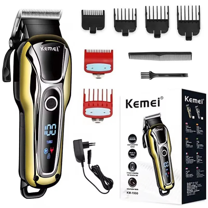 Kemei Barber Hair Clipper Professional Hair Trimmer For Men Electric Man Beard Hair Cutting Machine Haircut Cordless