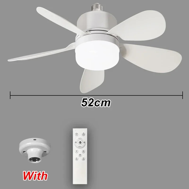16 Inch 2-in-1 Ceiling Fan with Light Remote Control Fan Lights Dimmable E27 Socket Bedroom Living Room Kitchen Office Bathroom