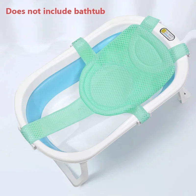 Newborn Bathtub Pillow Infant Anti-Slip Soft Comfort Body Cushion Baby Bath Seat Support Mat Foldable Bath Tub Pad &amp Chair
