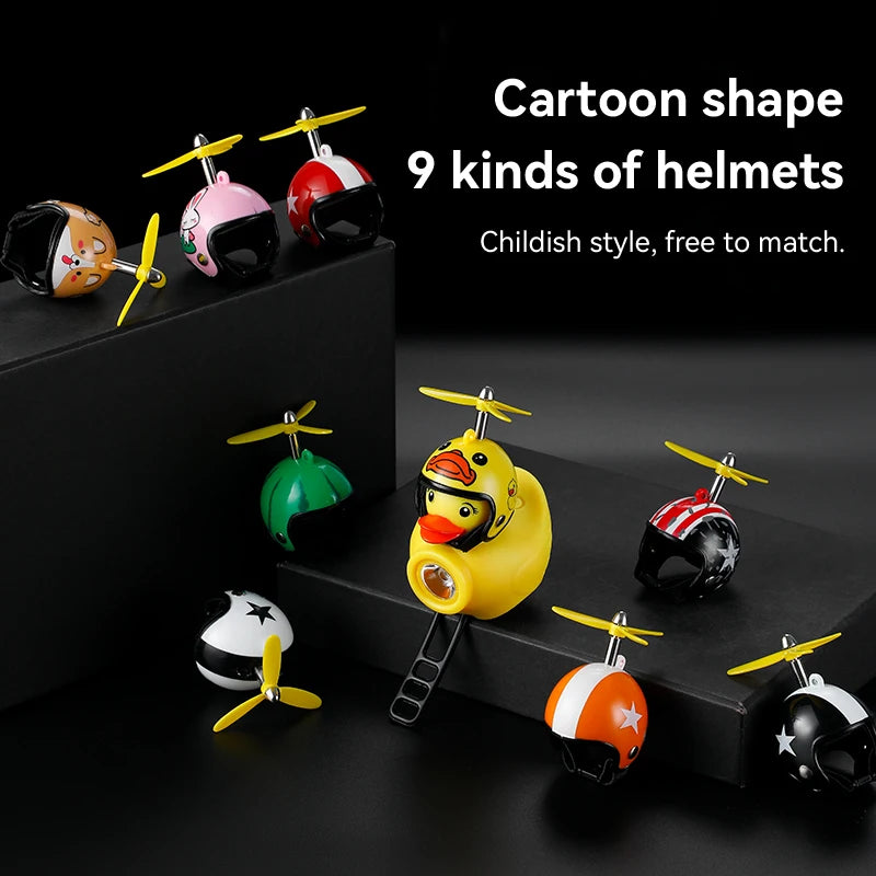 Kids Bike Light Night Riding Little Yellow Duck Children's Bell Horn Flashlight Bicycle Headlight for Cycling Bicycle Front Lamp