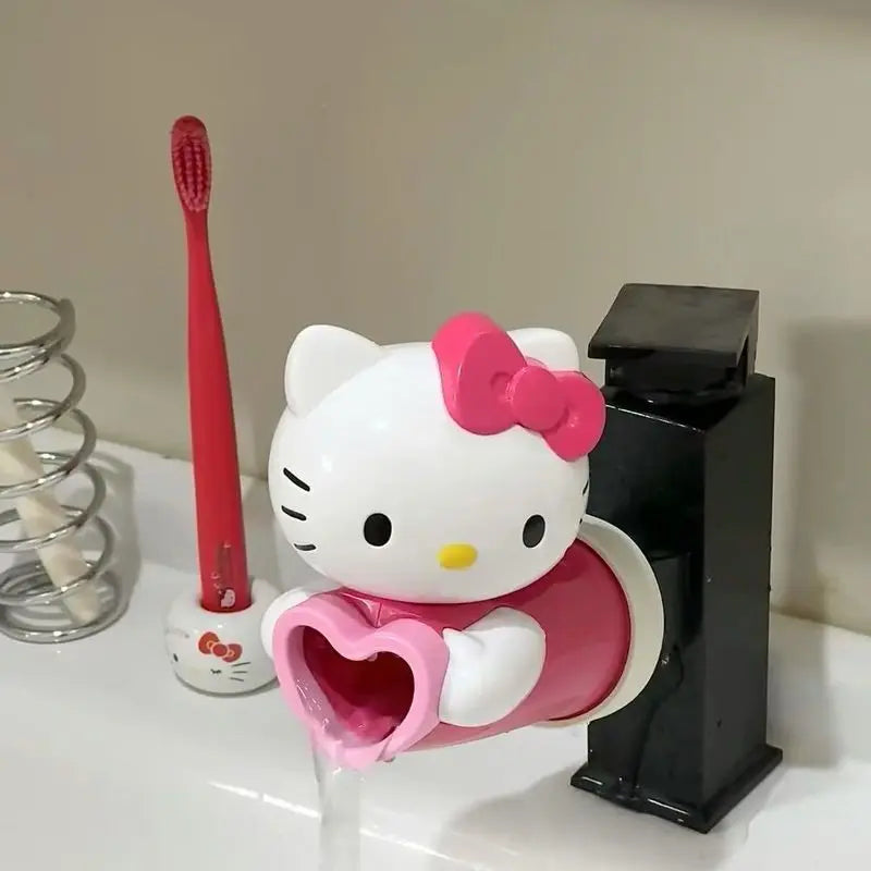 Hellokitty Baby Faucet Extender Anti-Splash Water Channeling Kitchen Bathroom Sink Switch Drainage Cartoon Design Home Supplies