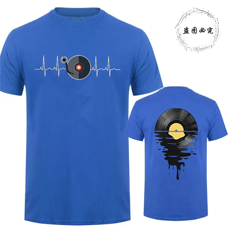Phonograph Record Graphic Y2k Tops Fashion Music Lover Tee Shirts for Men Women DJ Music Gifts Funny T-Shirt for Men Clothing
