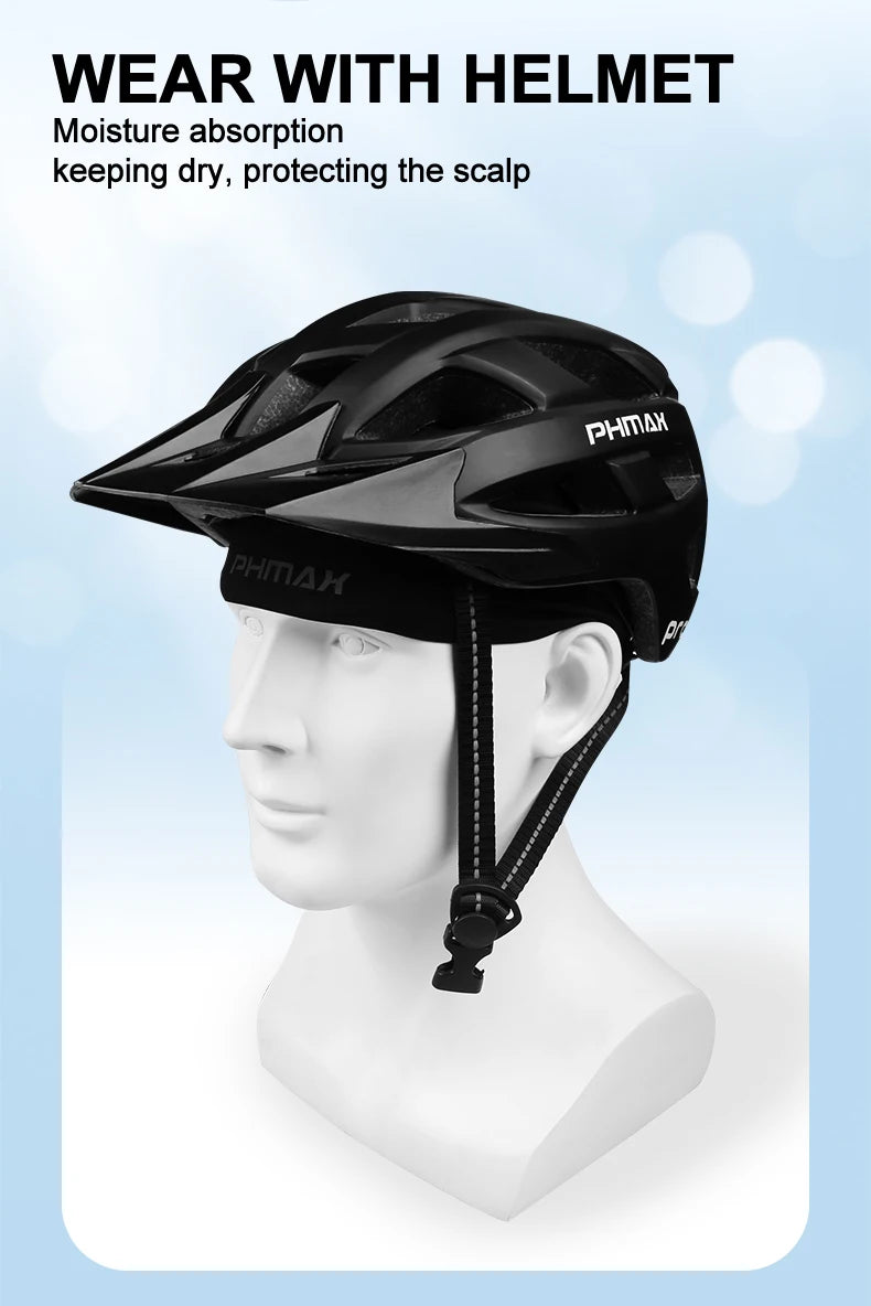 PHMAX High Quality Dark Headwear Bandana Cycling Sports Cold Cap Running Absorbent Breathable Hat Cycling Cap Thin Summer