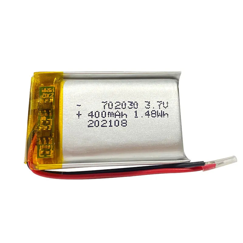 702030 3.7V  400mAh lithium polymer rechargeable battery for toys DIY MP3 GPS PSP DVR remote control drone beauty instrument