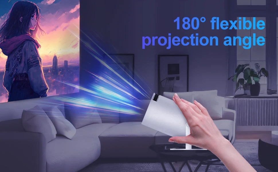 Magcubic HY300 Pro Projector 200ANSI Native 720P Wireless Screen Mirroring System Dual Band WiFi Hi-chip A3100 for Home Theater