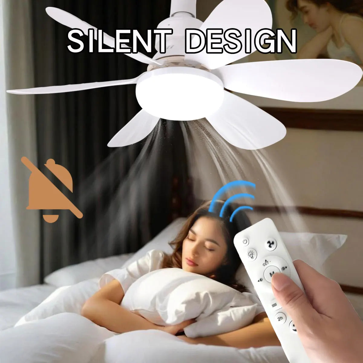 E27 with Remote LED 30W Ceiling Fan Light Dimming Function Suitable for Living Room Study and Home use 85-265V lamp