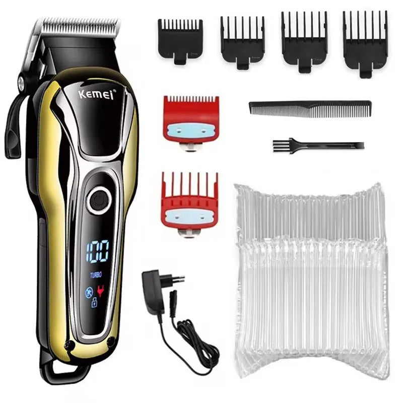 Kemei Barber Hair Clipper Professional Hair Trimmer For Men Electric Man Beard Hair Cutting Machine Haircut Cordless