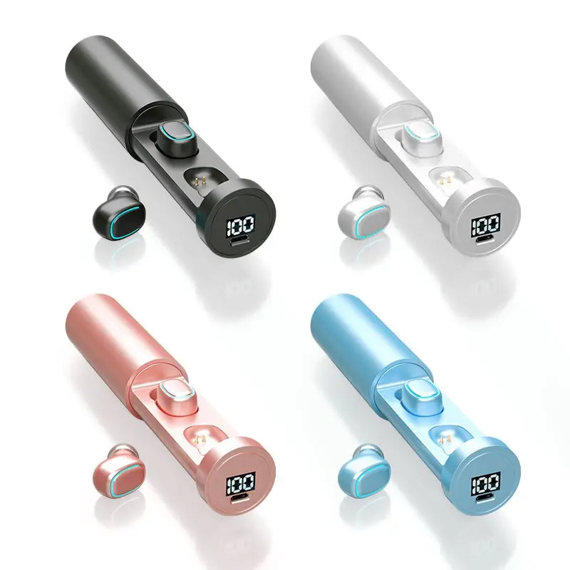 C1-1 Bluetooth Earphone Outdoor Sport Wireless Headset V5.1 With Charging Bin Display Touch Control Headphone Earbuds Waterproof