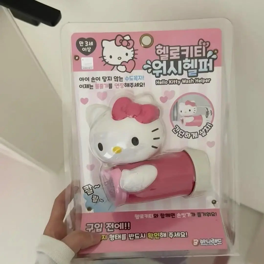 Hellokitty Baby Faucet Extender Anti-Splash Water Channeling Kitchen Bathroom Sink Switch Drainage Cartoon Design Home Supplies