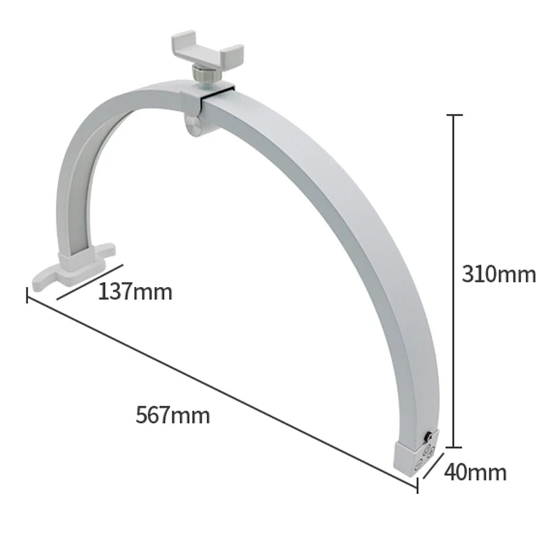 Half Moon Nail Table Lamp 56cm Foldable LED Crescent Manicure Desktop Light Arch Beauty Salon Fill Lighting