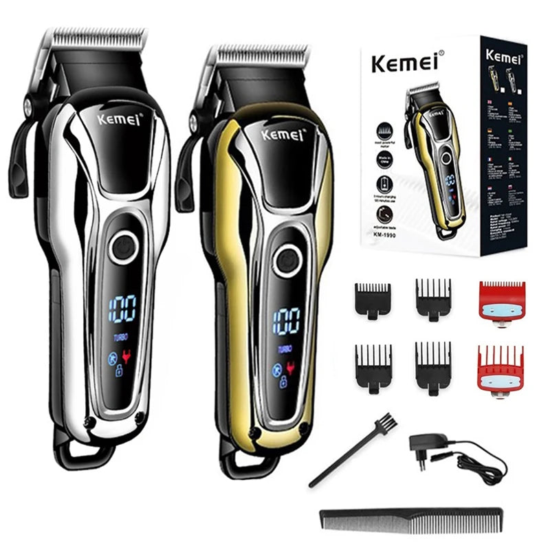Kemei Barber Hair Clipper Professional Hair Trimmer For Men Electric Man Beard Hair Cutting Machine Haircut Cordless