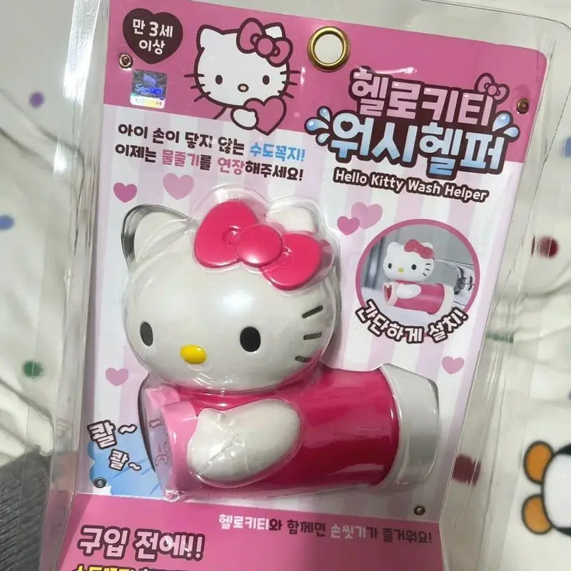 Hellokitty Baby Faucet Extender Anti-Splash Water Channeling Kitchen Bathroom Sink Switch Drainage Cartoon Design Home Supplies