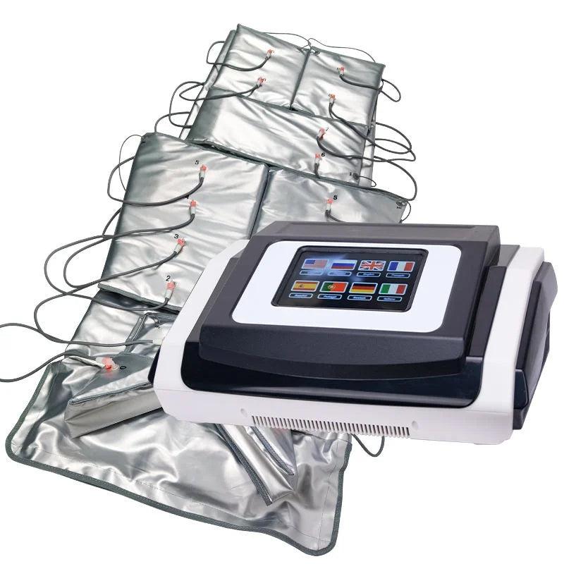 Portable 3-in-1 EMS Air Pressure Massager Lymphatic Drainage Therapy Body Slimming Machine for Health & Fitness