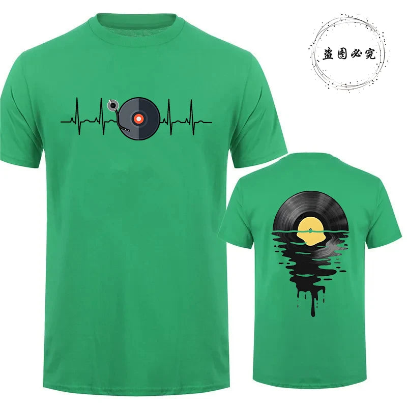Phonograph Record Graphic Y2k Tops Fashion Music Lover Tee Shirts for Men Women DJ Music Gifts Funny T-Shirt for Men Clothing