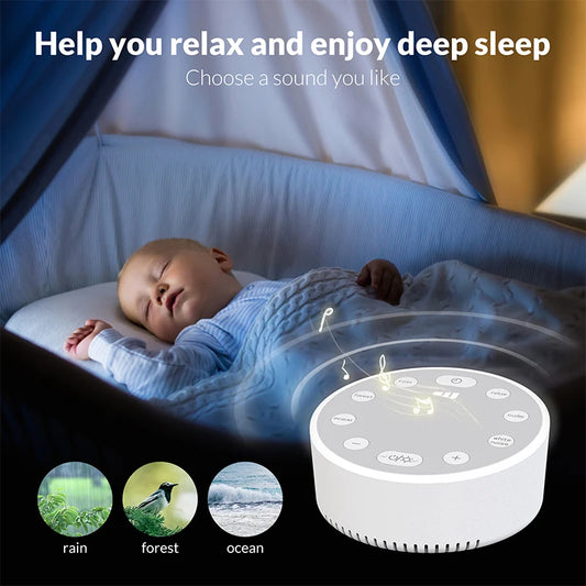 New White Noise Machine with Breathing Lamp Timed Shutdown Sleep Sound Machine For Sleeping Relaxation For Baby Adult Office