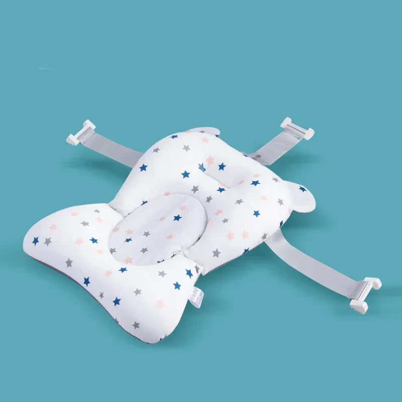 Baby Bath Seat Support Mat Foldable Bath Tub Pad &amp Chair Newborn Bathtub Pillow Infant Anti-Slip Soft Comfort Body Cushion