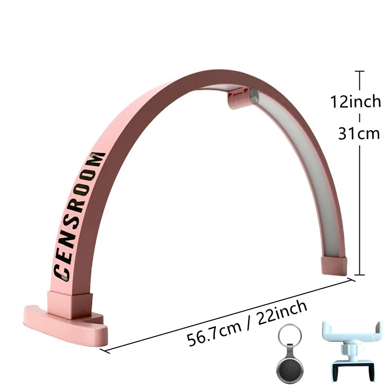 Half Moon Nail Table Lamp 56cm Foldable LED Crescent Manicure Desktop Light Arch Beauty Salon Fill Lighting