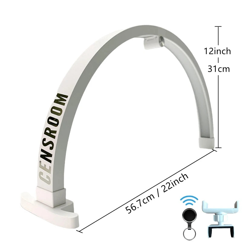 Half Moon Nail Table Lamp 56cm Foldable LED Crescent Manicure Desktop Light Arch Beauty Salon Fill Lighting