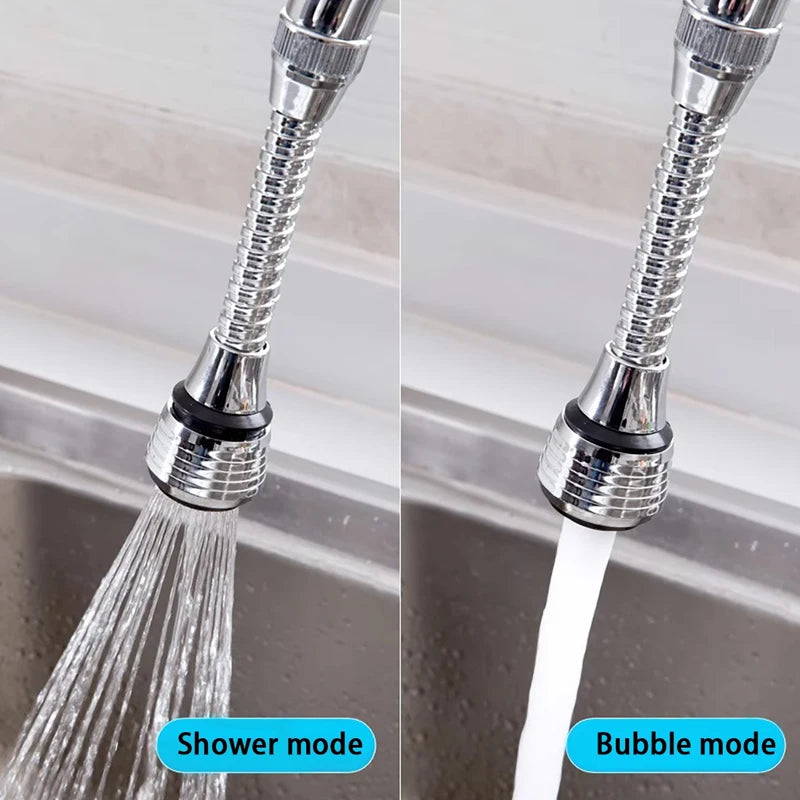 Kitchen Faucet Accessories ABS Material Faucet Extender 360° Rotating Swivel Splash-proof Faucet Adapter