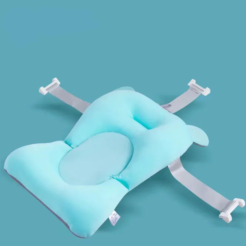 Baby Bath Seat Support Mat Foldable Bath Tub Pad &amp Chair Newborn Bathtub Pillow Infant Anti-Slip Soft Comfort Body Cushion