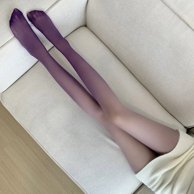 Summer Slim Fit Footed thin Pantyhose Women contrast color Lolita Stockings amp Hosiery Gradient Colour Sexy Stylish Cute tights