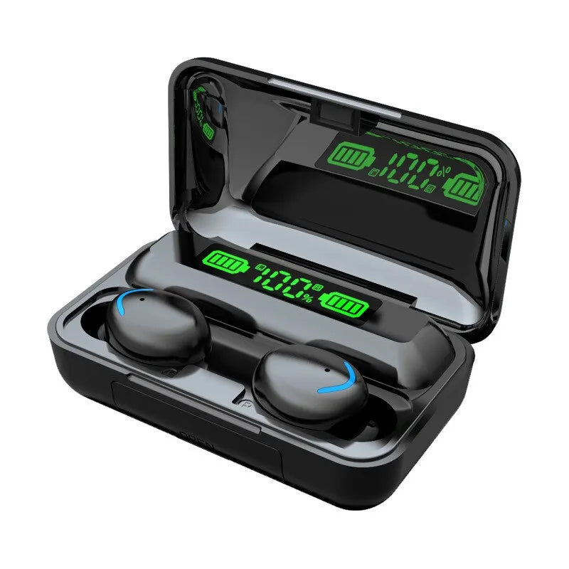 F9 TWS Earphones Wireless Bluetooth 9D HiFi Sports Noise Reduction Headphone Touch Control HD Call Earbuds In-Ear Gamer Headsets