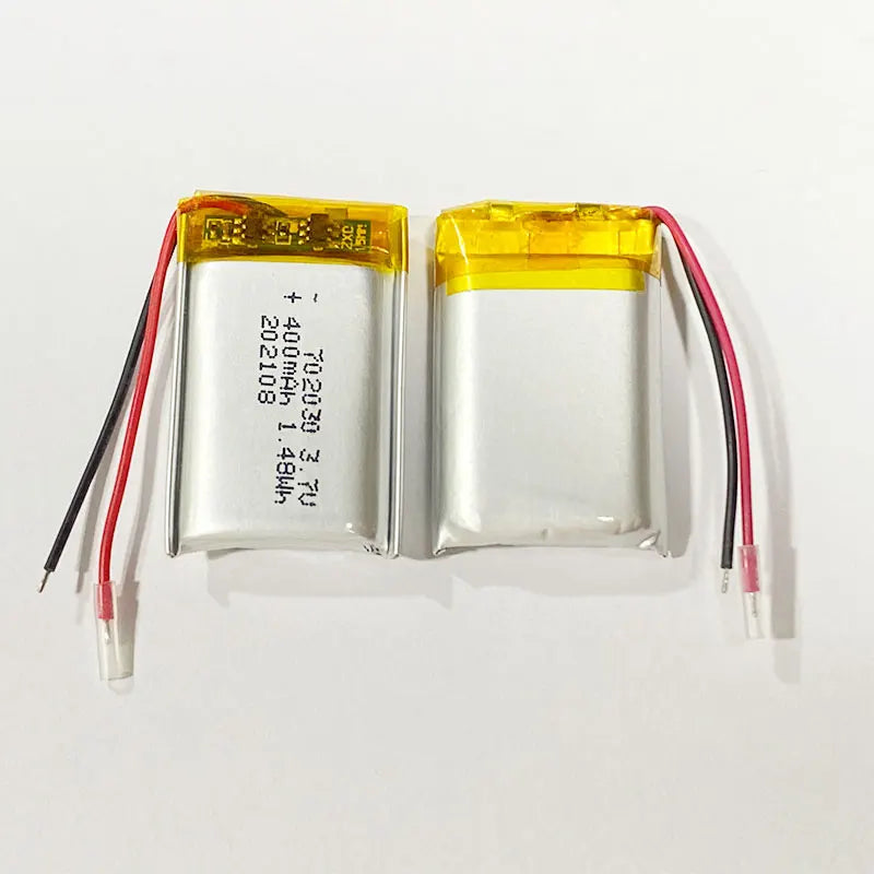 702030 3.7V  400mAh lithium polymer rechargeable battery for toys DIY MP3 GPS PSP DVR remote control drone beauty instrument